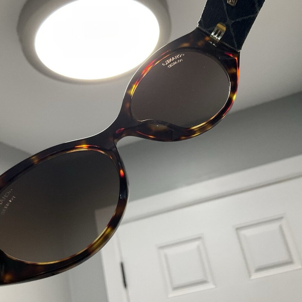 CHANEL 5405-A C 714/S9 Oval Denim Polarized Sunglasses 53 [] 19 140 - Picture 9 of 16